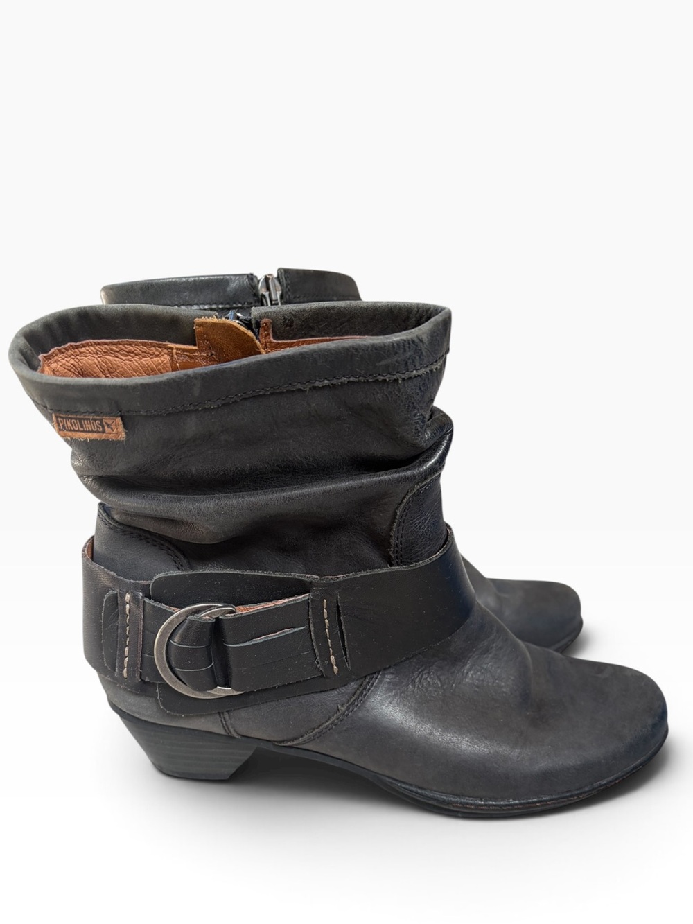 Pikolinos Brujas Black Leather Ankle Boots EUR 38 Womens
